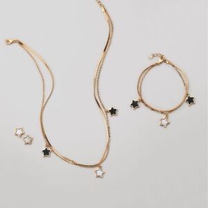 Avon Mother-Of-Pearl and Onyx 3-Piece Jewelry Set NIB